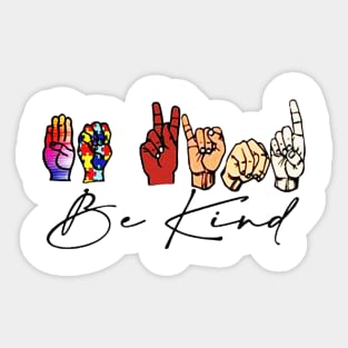 Be Kind Sign Language Sticker